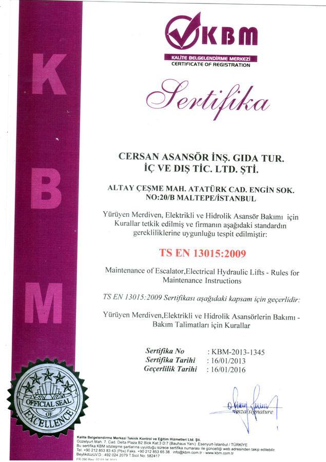 Bakım Yeterlilik