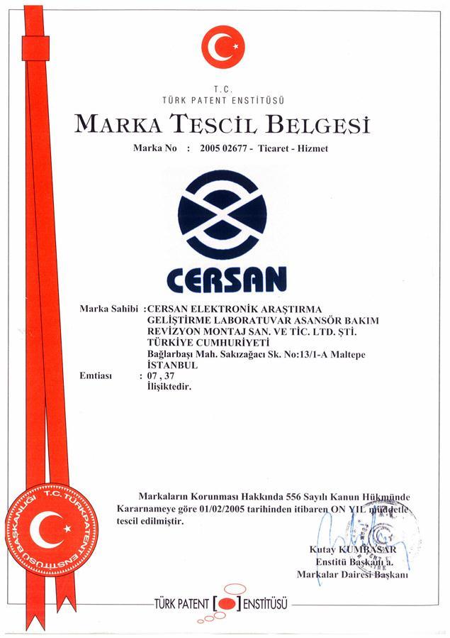 CERSAN Marka Tescil