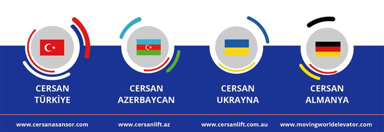 CERSAN ASANSÖR 4 ÜLKEDE.